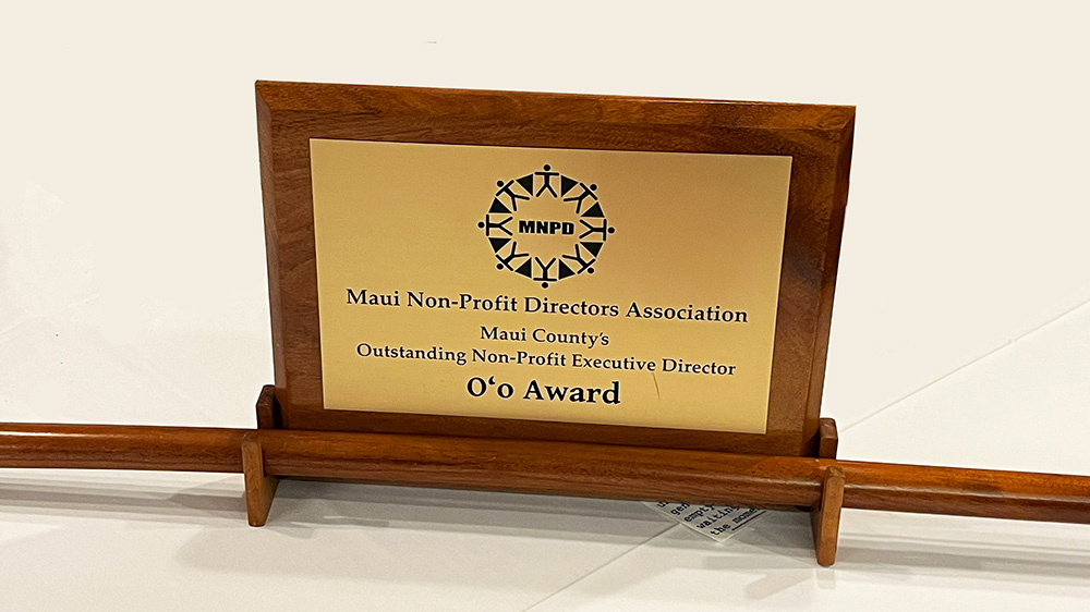 Maui Non-Profit Directors Association Award
