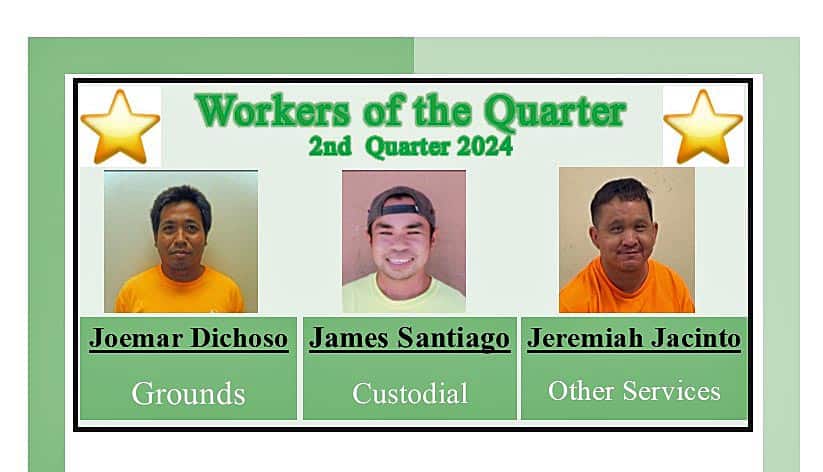 Worker of the Quarter 2nd Quarter 2024