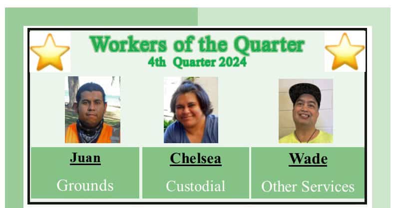 Workers of the Quarter – 4th Quarter 2024